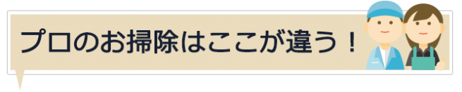 プロのお掃除はここが違う